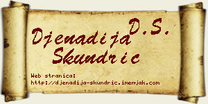 Đenadija Škundrić vizit kartica